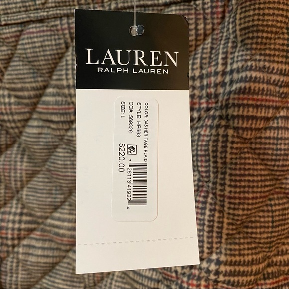 Corduroy-Trim Glen Plaid Quilted Snap Front Jacket - Ralph Lauren - Picture 12 of 14